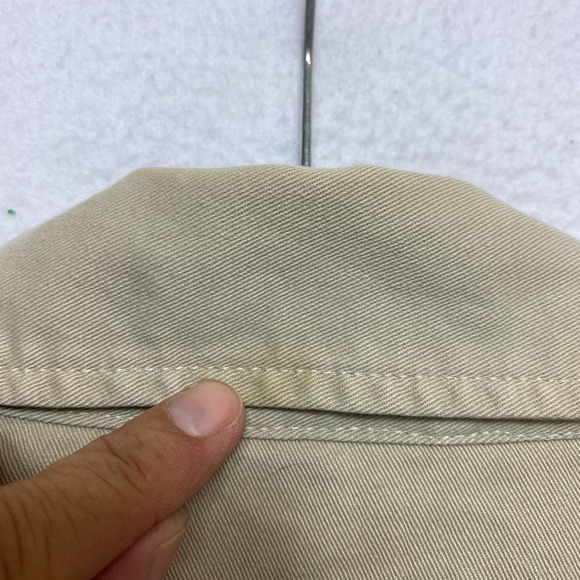 Vintage Hard Rock Cafe Jacket Mens Large Tan Full Zip Lined 90s Bomber - Picture 12 of 16